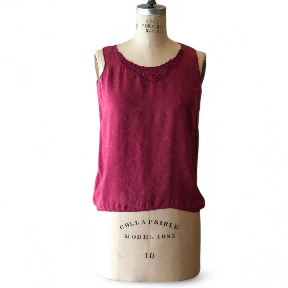 Vintage 80’s/90’s Dusky Rose 100% Silk Sleeveless Top